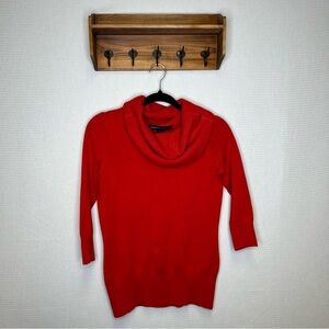 French Connection‎ | Small Red Turtleneck Sweater with 3/4 Sleeves